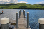 Dock with mountain views
