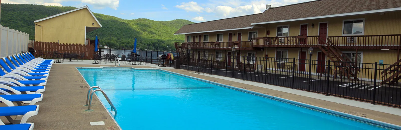 On Resort amenities includes an in-ground pool near the lake